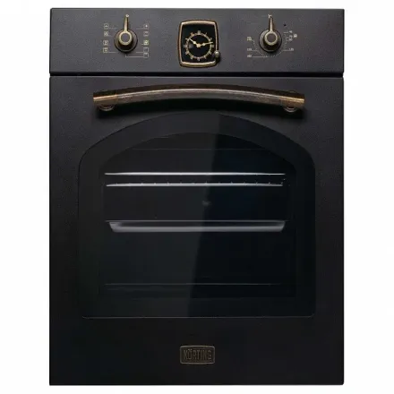 Духовой шкаф Korting OKB 4941 CRN, цвет черный; цвет ручек - бронза