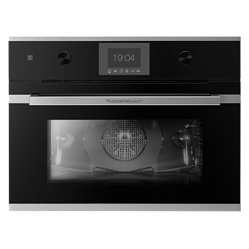 Духовой шкаф Kuppersbusch CB 6350.0 S1 компактный stainless steel, цвет черное стекло
