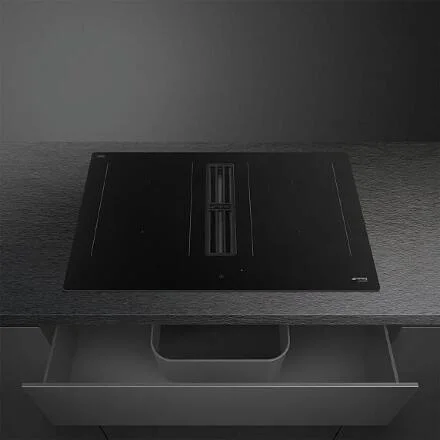 Варочная панель с вытяжкой Smeg HOBD382N2