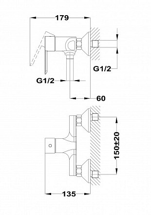 Смеситель для душа Teka Petra 812316200