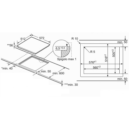 Варочная поверхность  Neff T66PS6RX0, цвет чёрный
