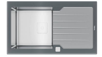 Кухонная мойка Teka Diamond RS15 1B 1D 86 STONE GREY серый камень