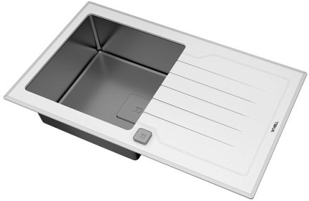 Кухонная мойка Teka Diamond RS15 1B 1D 86 WHITE белое стекло