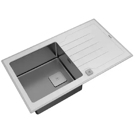 Кухонная мойка Teka Diamond RS15 1B 1D 86 WHITE белое стекло