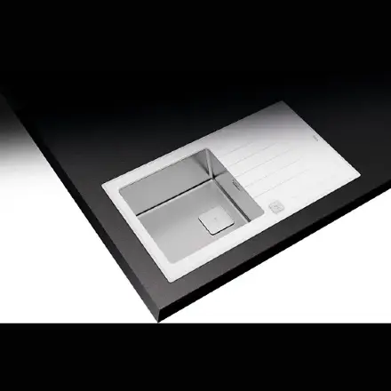 Кухонная мойка Teka Diamond RS15 1B 1D 86 WHITE белое стекло