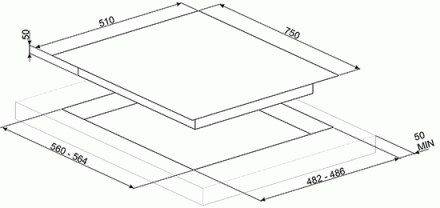Варочная панель Smeg PV675CN газовая, цвет черный