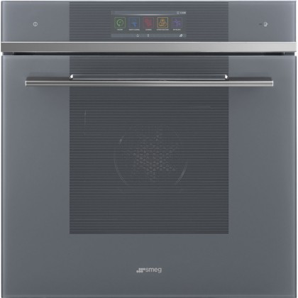 Духовой шкаф Smeg SFP6106WTPS с функцией пиролиза, цвет серебристое стекло Stopsol