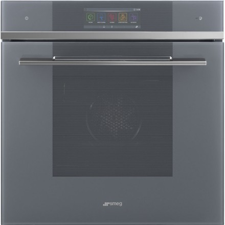 Духовой шкаф Smeg SFP6106WTPS с функцией пиролиза, цвет серебристое стекло Stopsol