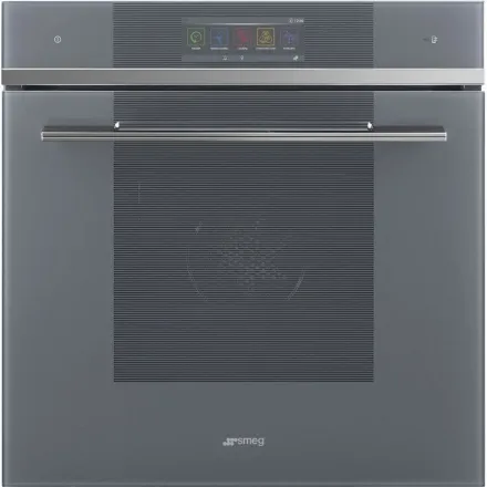 Духовой шкаф Smeg SFP6106WTPS с функцией пиролиза, цвет серебристое стекло Stopsol