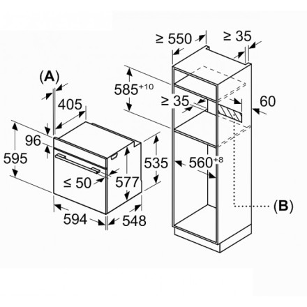 Духовой шкаф  Neff B6CCH7AN0, цвет нержавеющая сталь