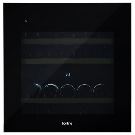 Винный шкаф Korting Kfw 604 db gn встраиваемый, цвет черное стекло