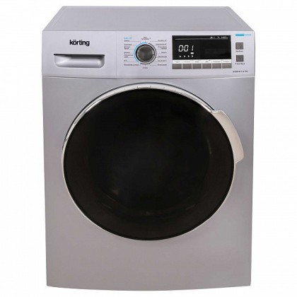 Стиральная машина Korting KWM 49IT1470 узкая, цвет серебристый