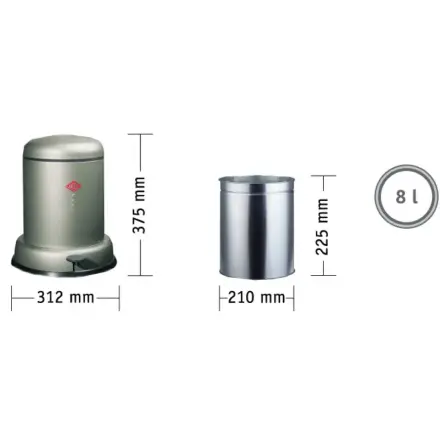 Мусорный контейнер Wesco Baseboy Белый