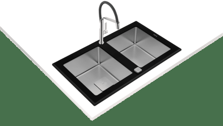 Кухонная мойка Teka Diamond RS15 2B 86 BLACK черное стекло