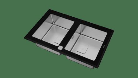 Кухонная мойка Teka Diamond RS15 2B 86 BLACK черное стекло