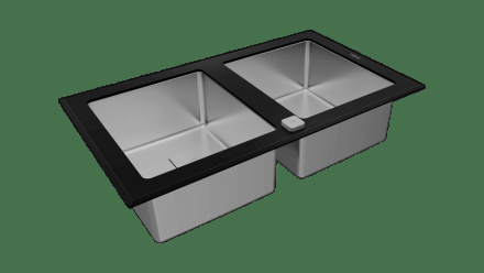 Кухонная мойка Teka Diamond RS15 2B 86 BLACK черное стекло
