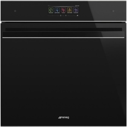 Духовой шкаф Smeg SFP6606WTPNX с функцией пиролиза, цвет черное стекло