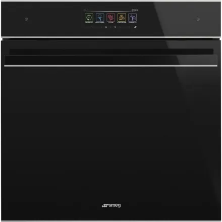 Духовой шкаф Smeg SFP6606WTPNX с функцией пиролиза, цвет черное стекло