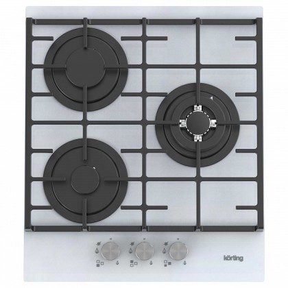 Варочная панель Korting Hgg 4825 ctw стеклянная газовая, цвет белый