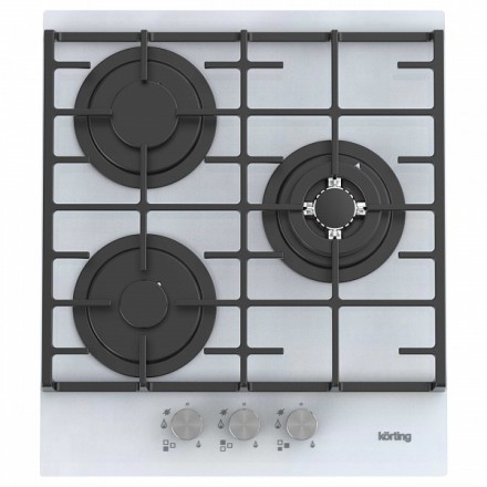 Варочная панель Korting Hgg 4825 ctw стеклянная газовая, цвет белый