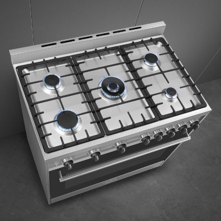 Варочный центр Smeg B901GMXI9, нержавеющая сталь