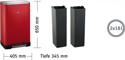 Мусорный контейнер Wesco Big Double Boy Черный