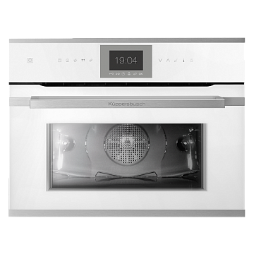 Духовой шкаф Kuppersbusch CBP 6550.0 W1 компактный stainless steel, цвет белое стекло