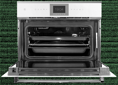 Духовой шкаф Kuppersbusch CBP 6550.0 W1 компактный stainless steel, цвет белое стекло