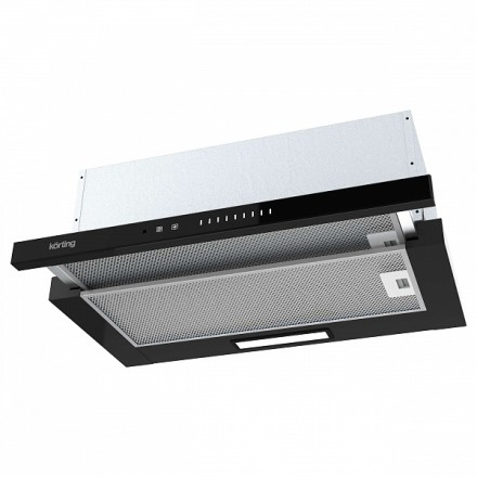 Вытяжка Korting Khp 6975 gn с выдвижным экраном, цвет черный