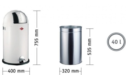 Мусорный контейнер Wesco Kickboy Красный