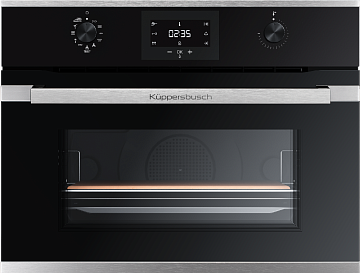 Духовой шкаф Kuppersbusch CBP 6332.0 S1 компактный stainless steel, цвет черное стекло