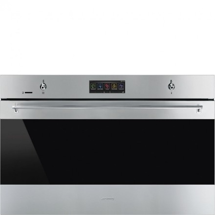 Духовой шкаф Smeg SFP9305WSPX с функцией пиролиза, с функцией пароувлажнения, цвет нержавеющая сталь
