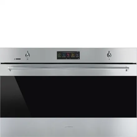 Духовой шкаф Smeg SFP9305WSPX с функцией пиролиза, с функцией пароувлажнения, цвет нержавеющая сталь