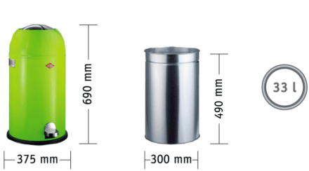 Мусорный контейнер Wesco Kickmaster Графит