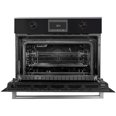 Духовой шкаф Kuppersbusch CBM 6330.0 KSM6 компактный с микроволнами mattblack, цвет черное стекло матовое