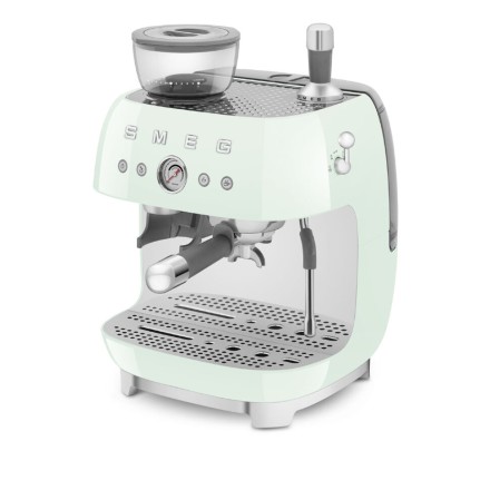 Кофемашина-эспрессо Smeg egf03pgeu со встроенной кофемолкой, цвет пастельный зеленый