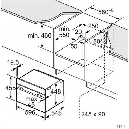 Микроволновая печь  Neff C17UR02G0, цвет чёрный