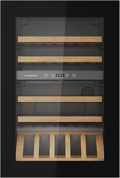 Винный шкаф Kuppersbusch FWK 2852.0 S встраиваемый , цвет черное стекло