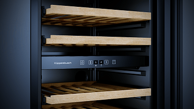 Винный шкаф Kuppersbusch FWK 2852.0 S встраиваемый , цвет черное стекло