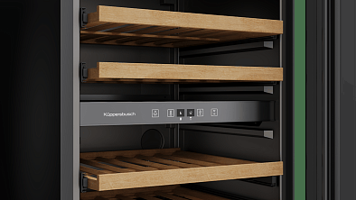 Винный шкаф Kuppersbusch FWK 2852.0 S встраиваемый , цвет черное стекло