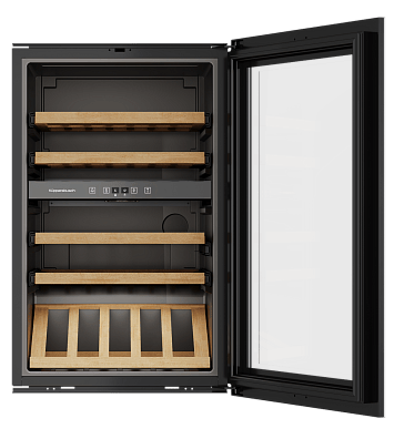 Винный шкаф Kuppersbusch FWK 2852.0 S встраиваемый , цвет черное стекло