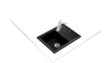 Кухонная мойка Teka Stone 45 S-TG 1B 1D Black metallic