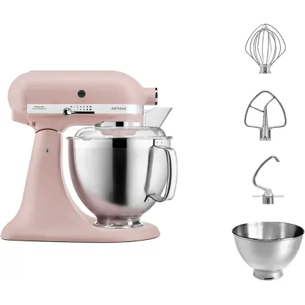 Планетарный Миксер KitchenAid ARTISAN 4,8 л розовый пух 5KSM185PSEFT