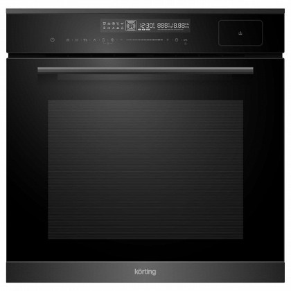 Духовой шкаф Korting OKB 1350 GNBX Steam с функцией пара, цвет черное стекло