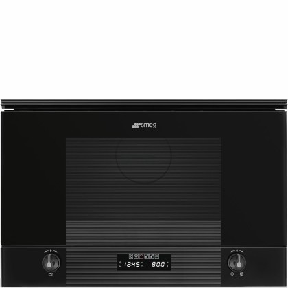 Микроволновая печь Smeg MP122B3, цвет черное стекло