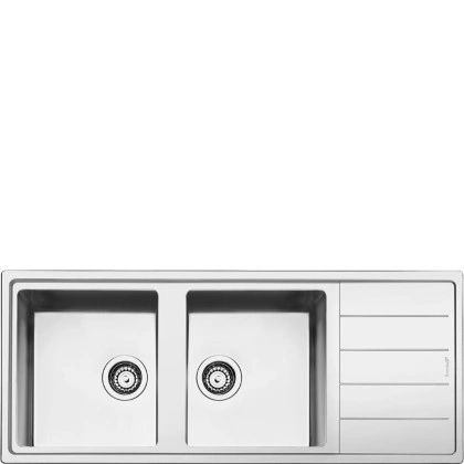 Мойка Smeg LDR116-2 оборачиваемая нержавеющая сталь матовая