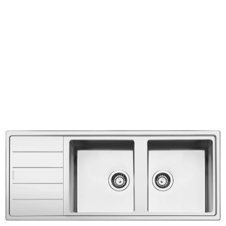 Мойка Smeg LDR116-2 оборачиваемая нержавеющая сталь матовая