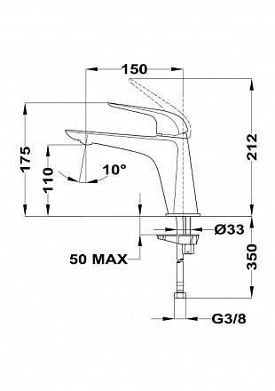 Смеситель для раковины Teka Itaca 673860210