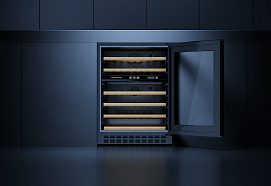 Винный шкаф Kuppersbusch FWKU 1851.0 S встраиваемый , цвет черное стекло