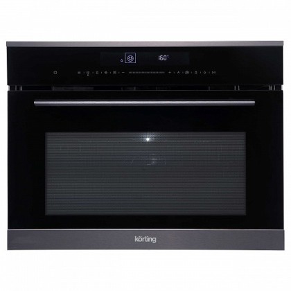 Духовой шкаф Korting OKB 3250 GNBX MW с функцией СВЧ, цвет черное стекло